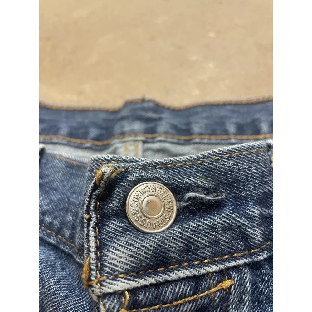 Levis‎ 501 Jeans Mens 34x29 Medium Wash Blue Denim Straight Leg Button Fly